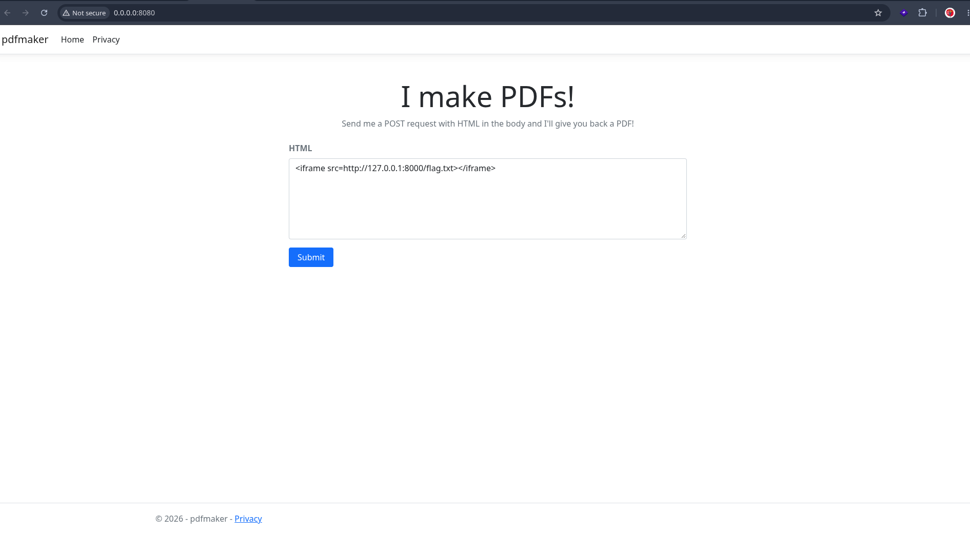 HiQPdf Landing Page